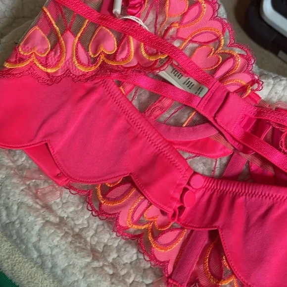 New! For Love and Lemons Graphic Hearts Bustier Top small - Picture 7 of 8